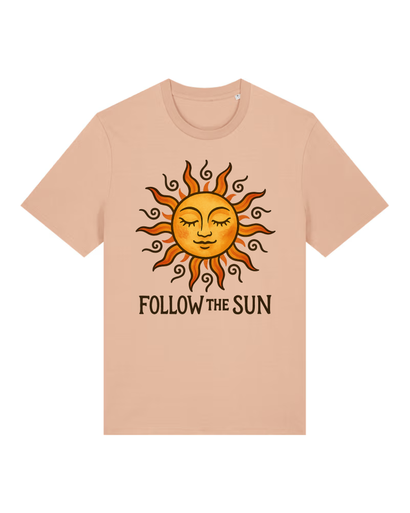 Follow the Sun Premium Bio T-Shirt 100 % Bio-Baumwolle Unisex