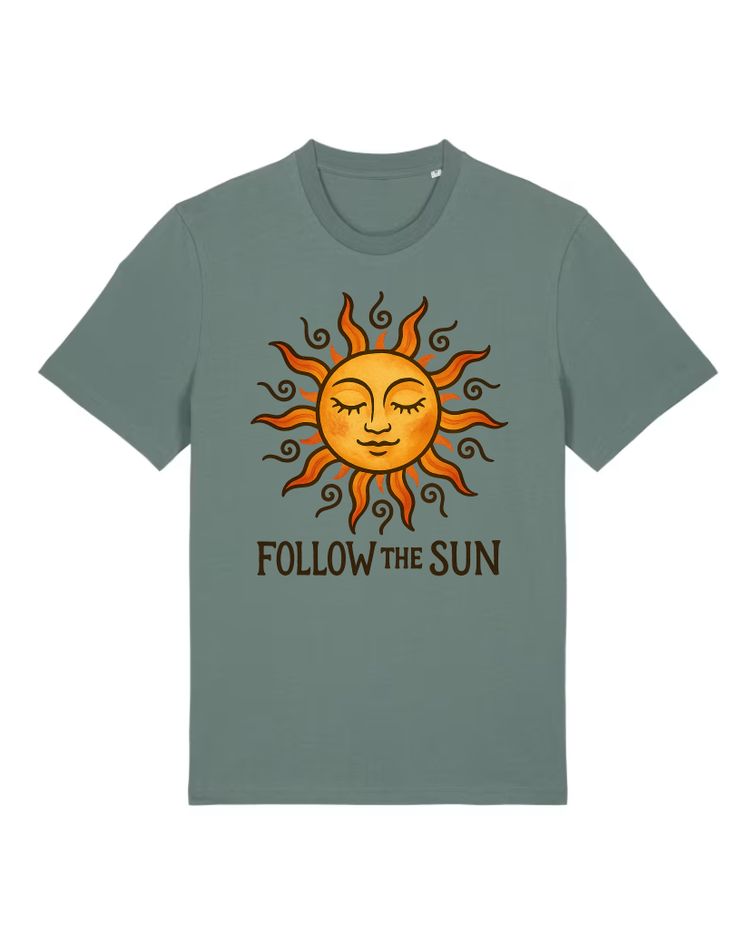 Follow the Sun Premium Bio T-Shirt 100 % Bio-Baumwolle Unisex