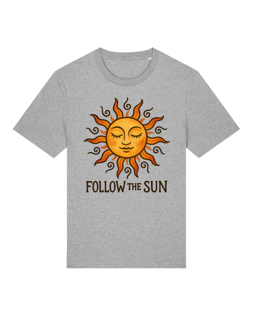 Follow the Sun Premium Bio T-Shirt 100 % Bio-Baumwolle Unisex