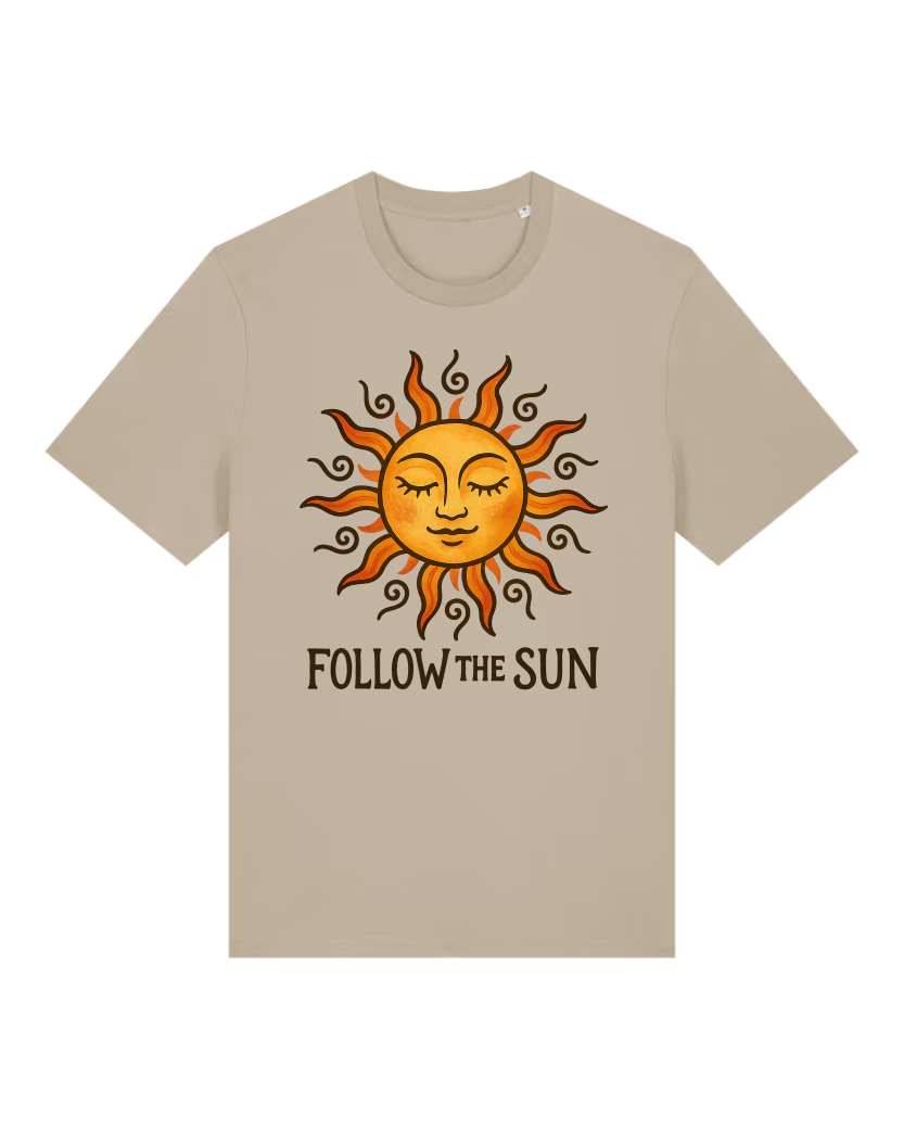 Follow the Sun Premium Bio T-Shirt 100 % Bio-Baumwolle Unisex