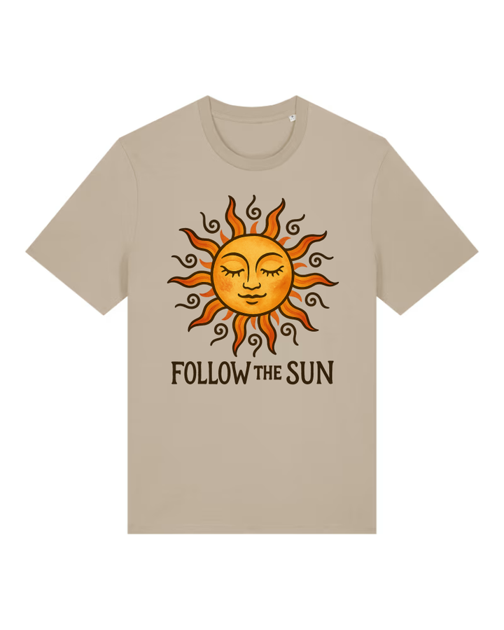 Follow the Sun Premium Bio T-Shirt 100 % Bio-Baumwolle Unisex
