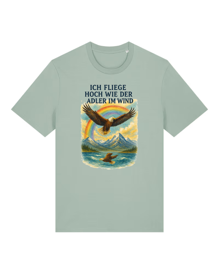 Adler im Wind Premium Bio T-Shirt 100 % Bio-Baumwolle Unisex