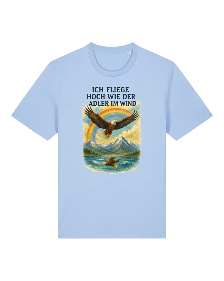 Adler im Wind Premium Bio T-Shirt 100 % Bio-Baumwolle Unisex