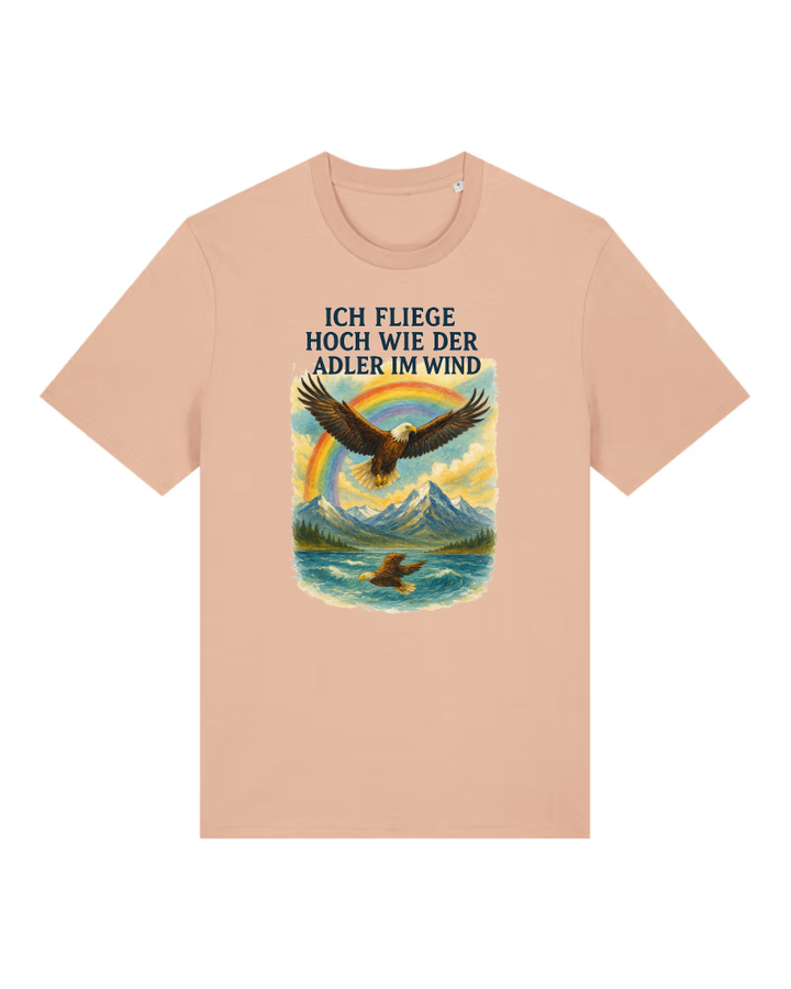 Adler im Wind Premium Bio T-Shirt 100 % Bio-Baumwolle Unisex