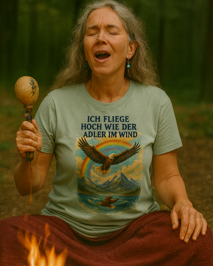 Adler im Wind Premium Bio T-Shirt 100 % Bio-Baumwolle Unisex