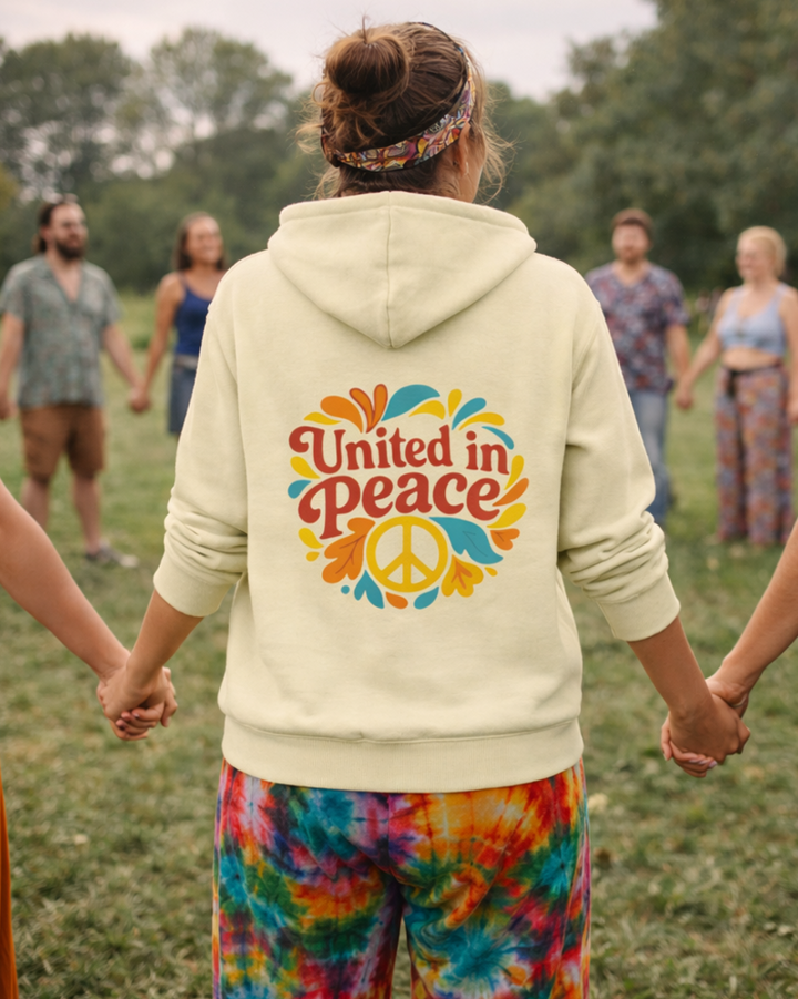United in Peace Kapuzenjacke Organic Zipper