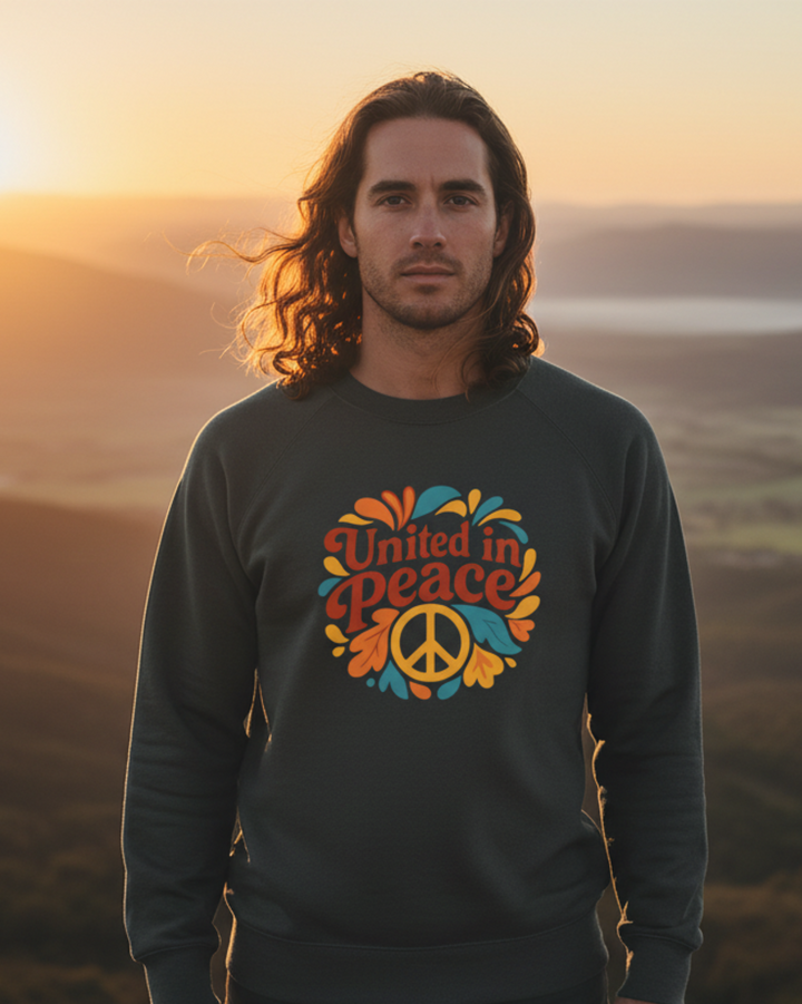 United in Peace Premium Bio Sweatshirt 100 % Bio-Baumwolle Unisex