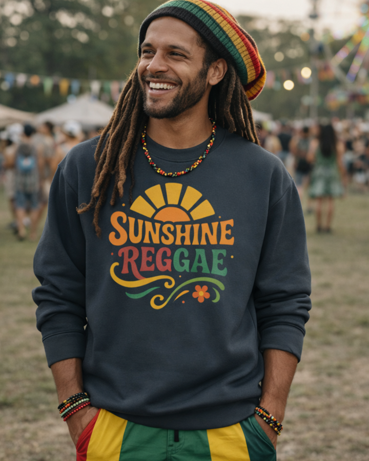 Sunshine Reggae Premium Bio Sweatshirt 100 % Bio-Baumwolle Unisex