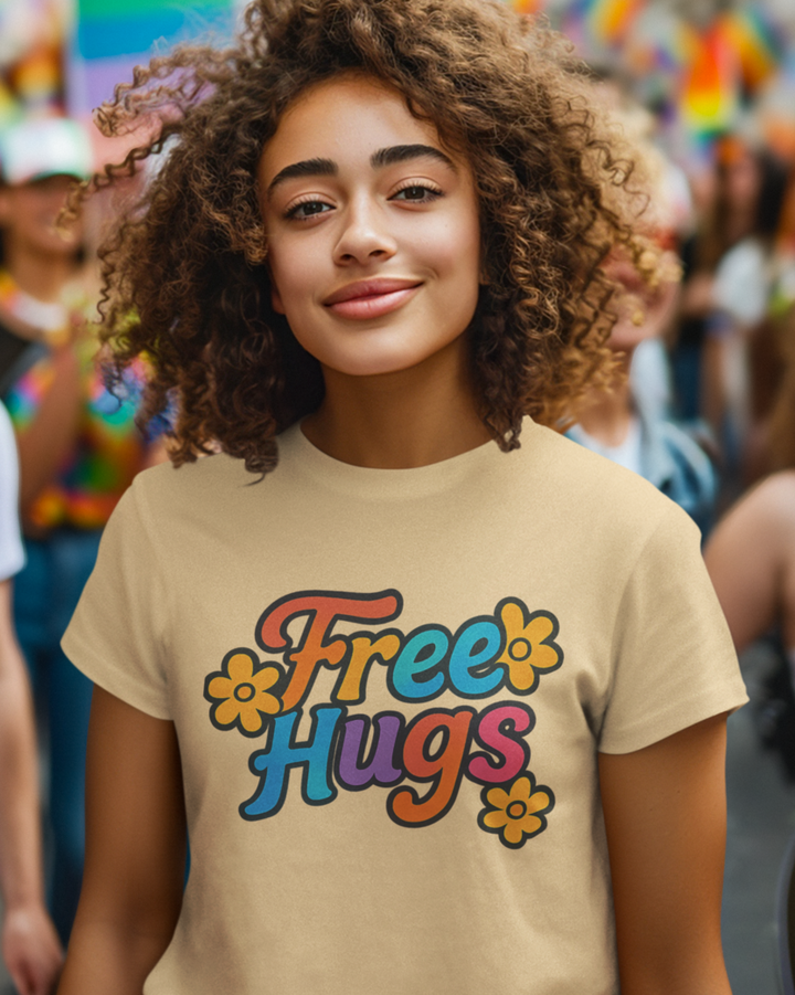 Free Hugs Premium Bio T-Shirt 100 % Bio-Baumwolle Unisex