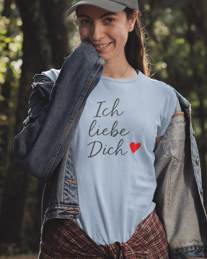 Ich liebe Dich Lady Premium T-Shirt 100 % Bio-Baumwolle