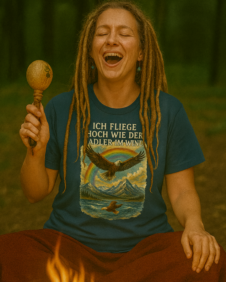 Adler im Wind Premium Bio T-Shirt 100 % Bio-Baumwolle Unisex
