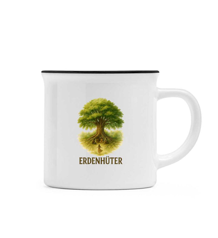 Erdenhüter Keramiktasse im Retro-Stil