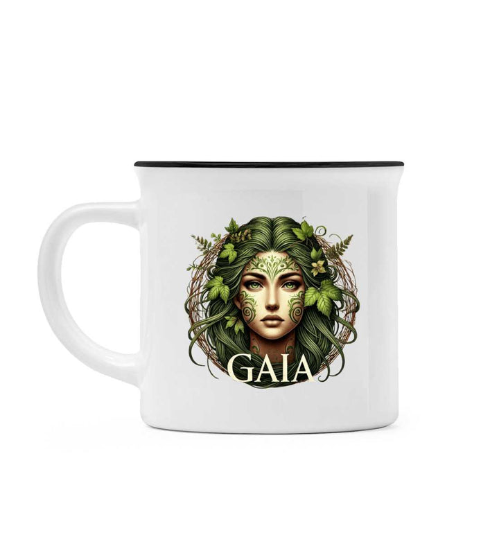 Gaia Keramiktasse im Retro-Stil