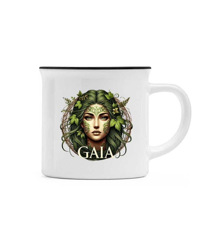 Gaia Keramiktasse im Retro-Stil