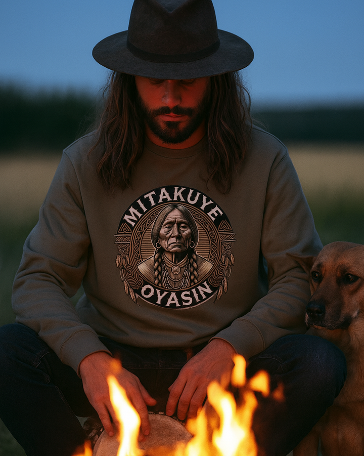 Mitakuye Oyasin  - Premium Bio Sweatshirt 100 % Bio-Baumwolle Unisex