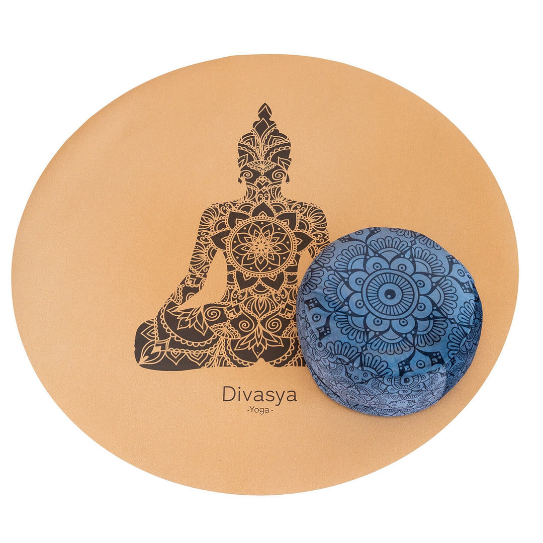 Meditationsmatte aus Kork & Naturkautschuk, 100 % natürlich