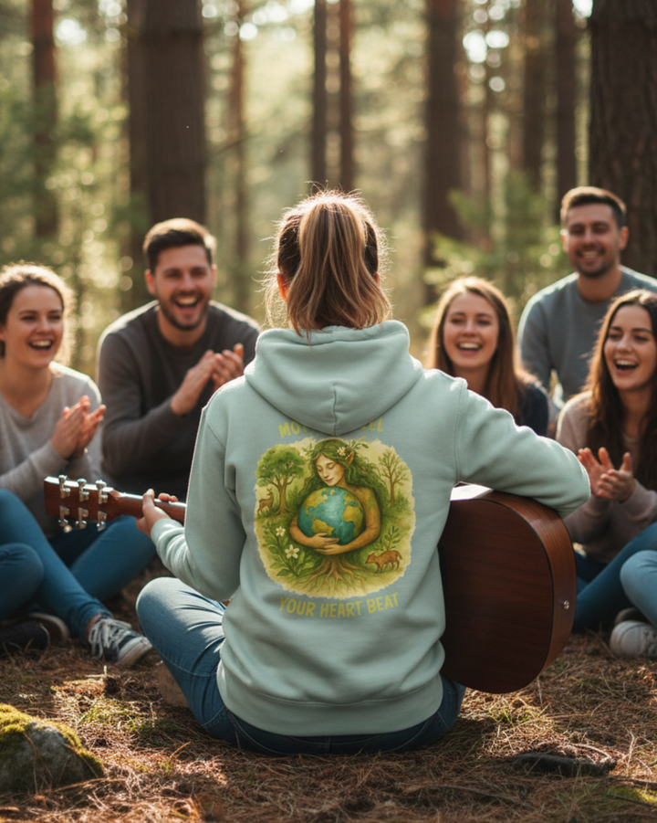 Mother I Feel Premium Bio-Hoodie 100 % Bio-Baumwolle Rückendruck