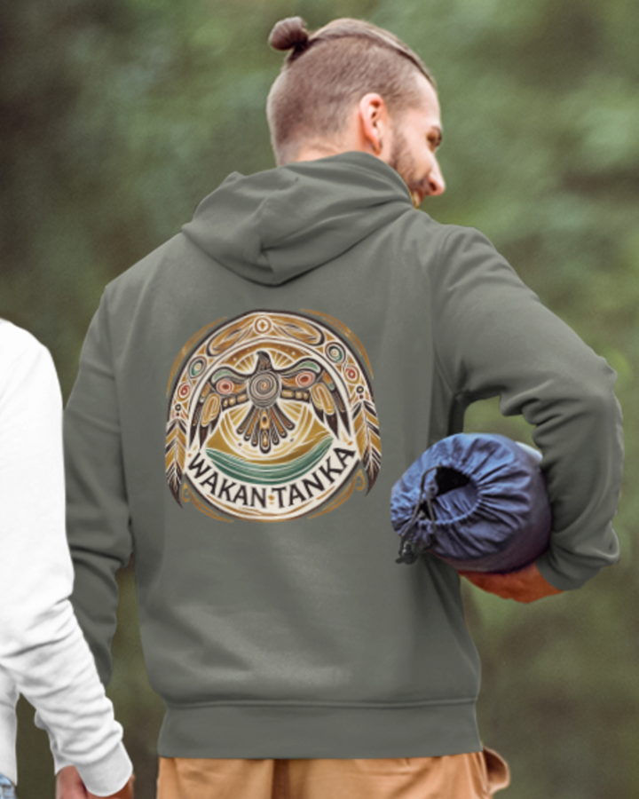 Wakan Tanka  Premium Bio Hoodie 100 % Bio-Baumwolle Rückendruck