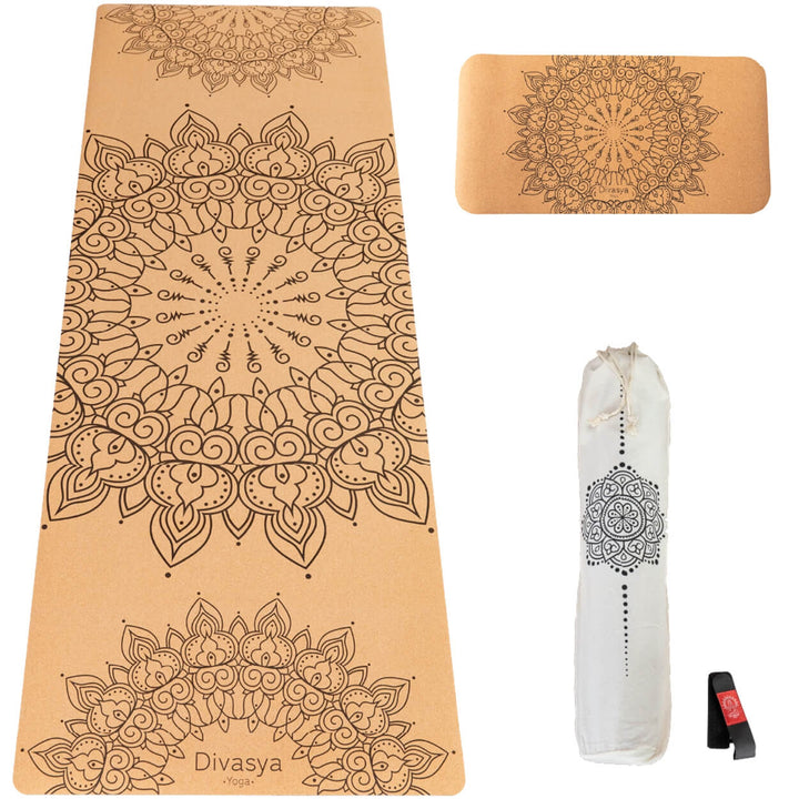 Yoga Set: SUPPORT: Matte & Pad aus Kork & Naturkautschuk 100 % natürlich