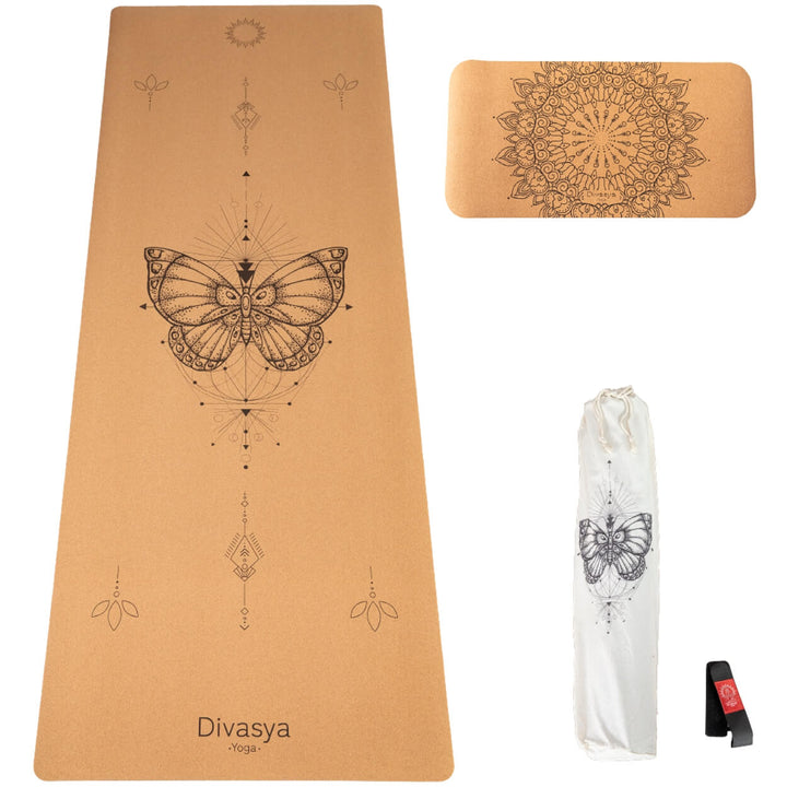 Yoga Set: SUPPORT: Matte & Pad aus Kork & Naturkautschuk 100 % natürlich