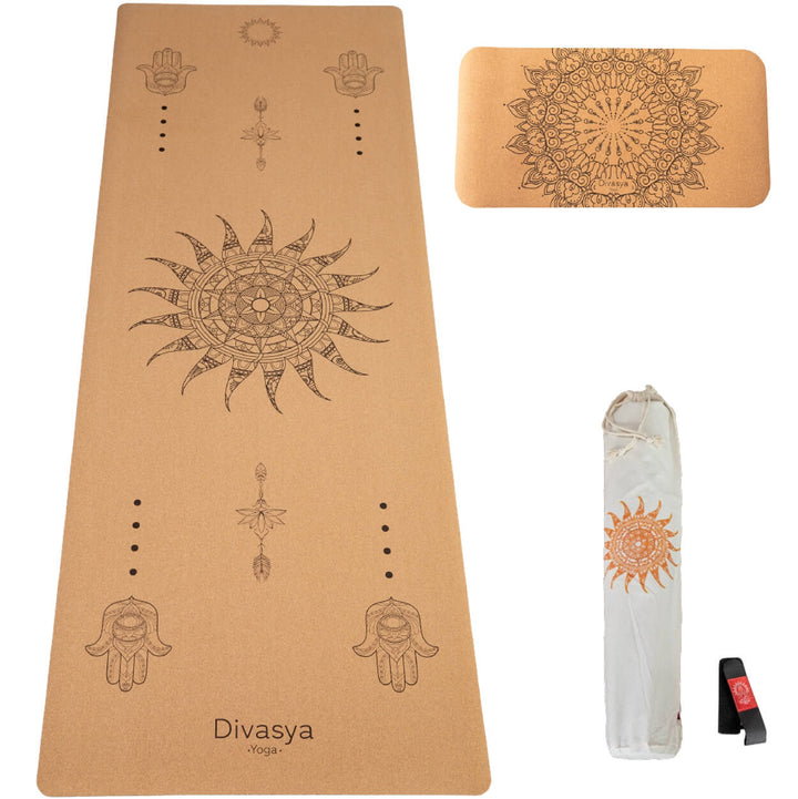 Yoga Set: SUPPORT: Matte & Pad aus Kork & Naturkautschuk 100 % natürlich