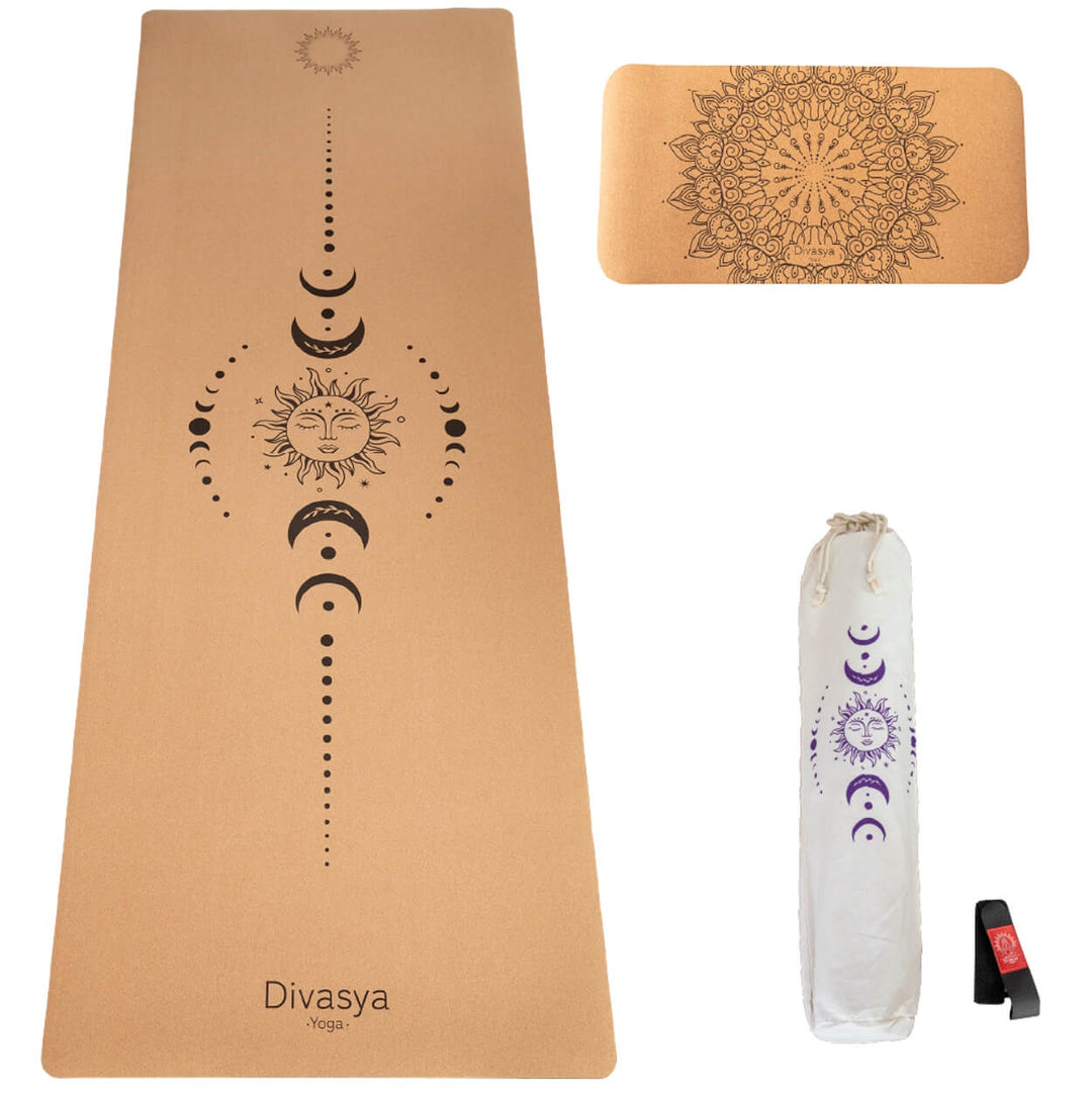 Yoga Set: SUPPORT: Matte & Pad aus Kork & Naturkautschuk 100 % natürlich
