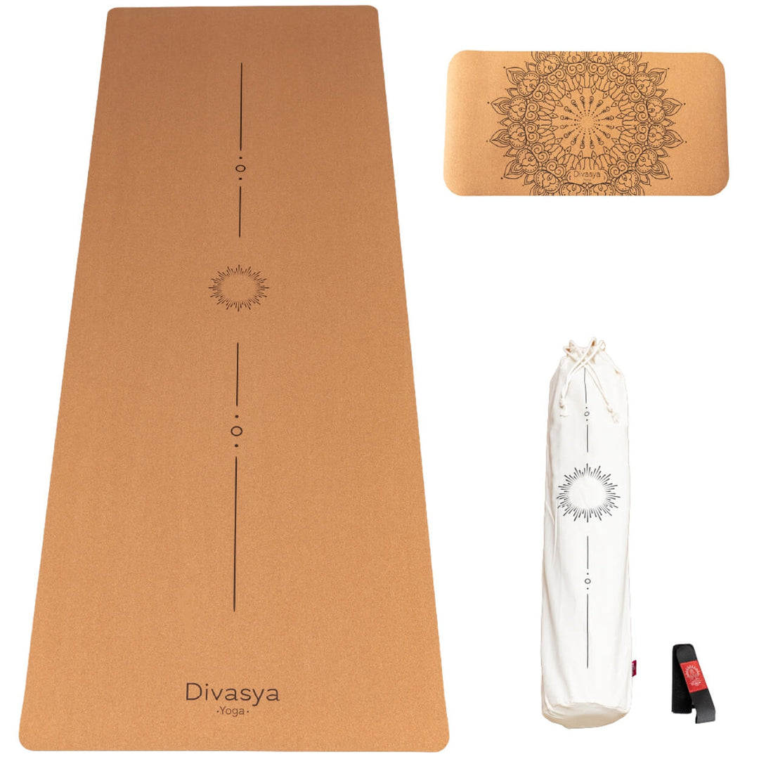 Yoga Set: SUPPORT: Matte & Pad aus Kork & Naturkautschuk 100 % natürlich