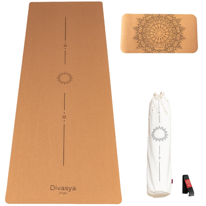 Yoga Set: SUPPORT: Matte & Pad aus Kork & Naturkautschuk 100 % natürlich