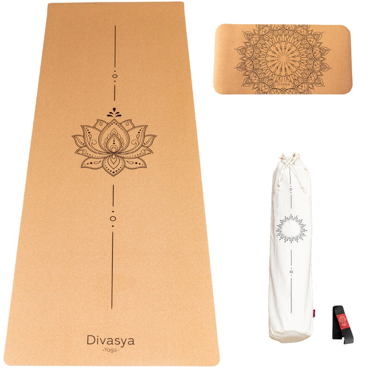 Yoga Set: SUPPORT: Matte & Pad aus Kork & Naturkautschuk 100 % natürlich