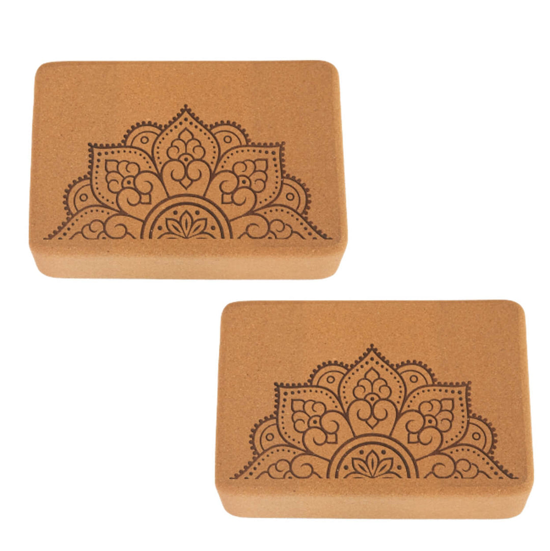 Yoga Set STARTER: Kork Yogamatte mit 2x Yogablock, 100 % natürlich