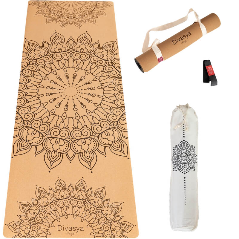 Yoga Set STARTER: Kork Yogamatte mit 2x Yogablock, 100 % natürlich