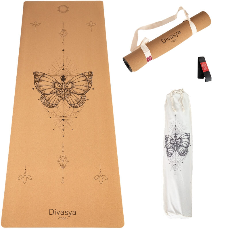 Yoga Set STARTER: Kork Yogamatte mit 2x Yogablock, 100 % natürlich