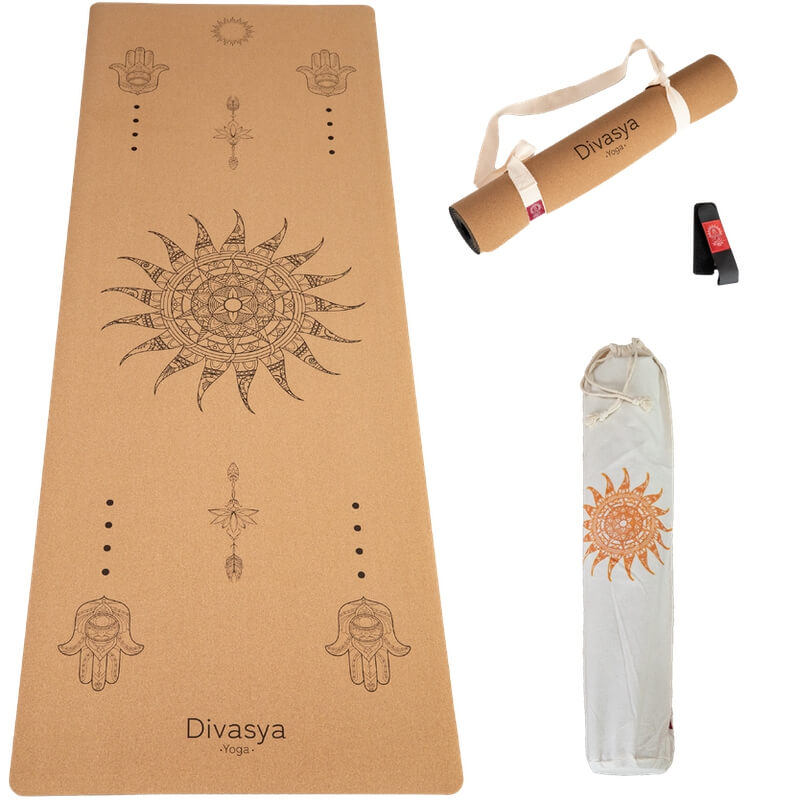 Yoga Set STARTER: Kork Yogamatte mit 2x Yogablock, 100 % natürlich