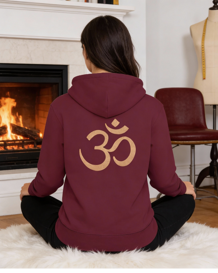 OM Kupfer Premium Hoodie 100 % Bio-Baumwolle Rückendruck