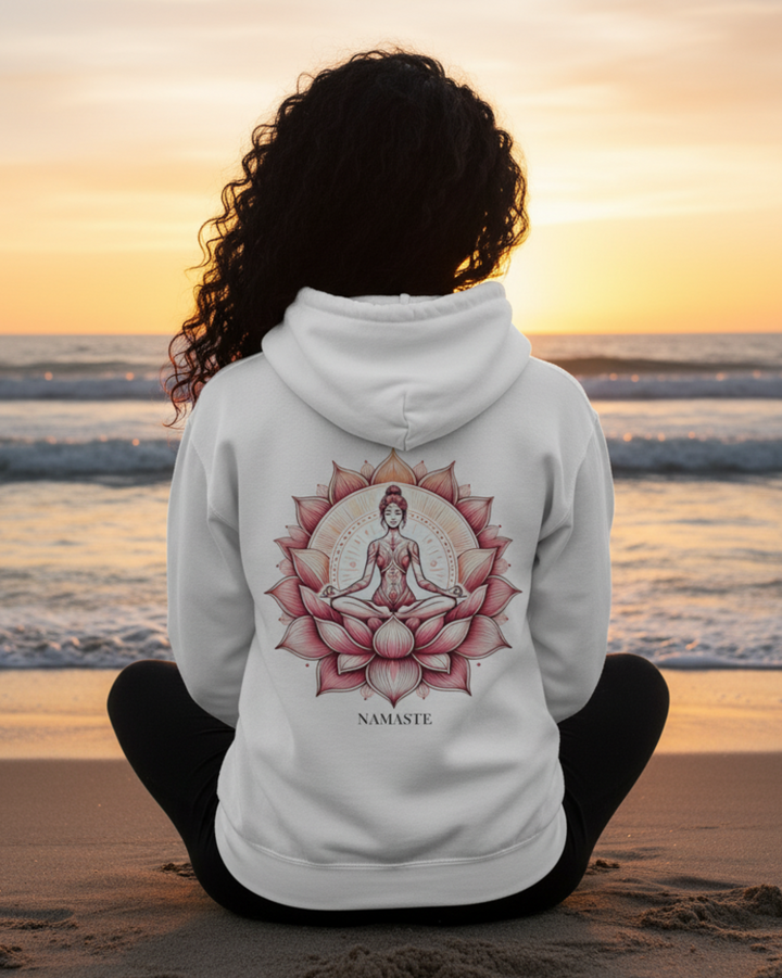 Namaste Essence Premium Bio Hoodie 100 % Bio-Baumwolle Rückendruck