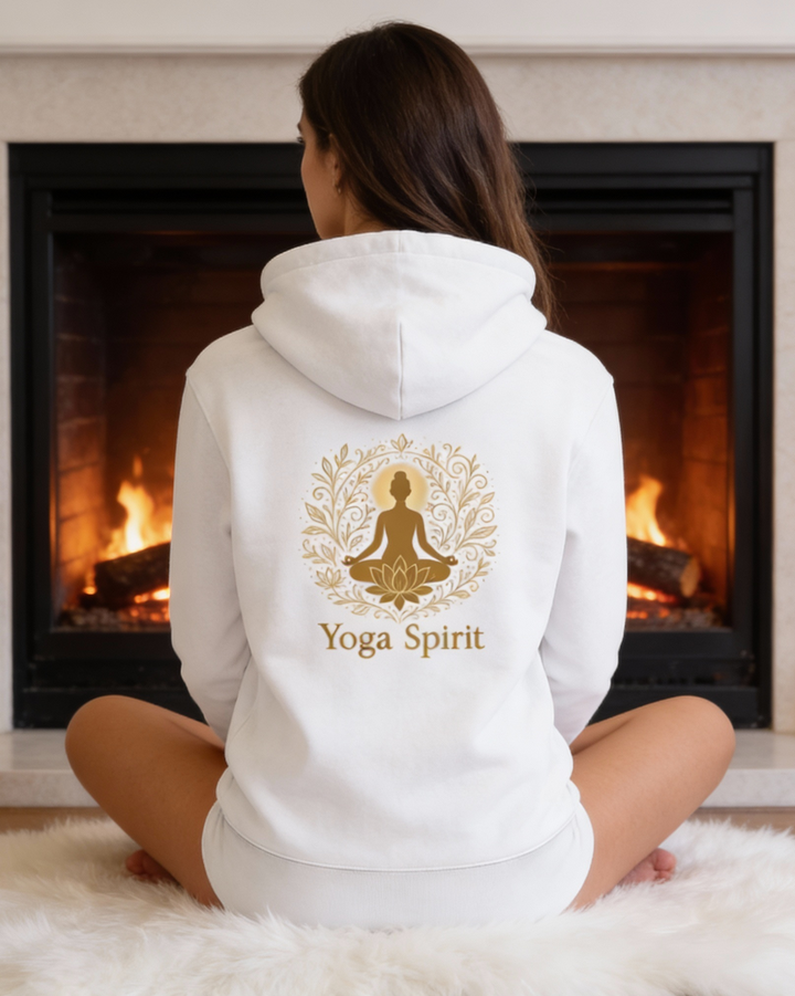 Yoga Spirit Premium Hoodie 100 % Bio-Baumwolle Rückendruck
