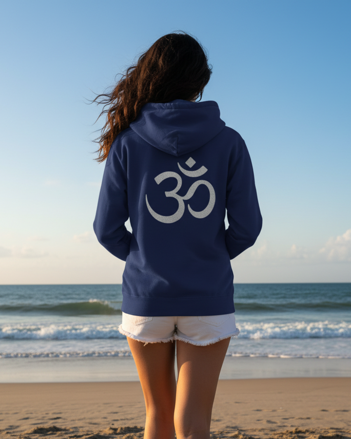 OM Silber Kapuzenjacke Organic Zipper